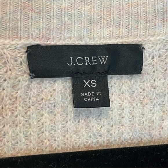 J. Crew Waffle Knit Confetti Colored Wool Blend Sweater - size XS - Picture 4 of 9